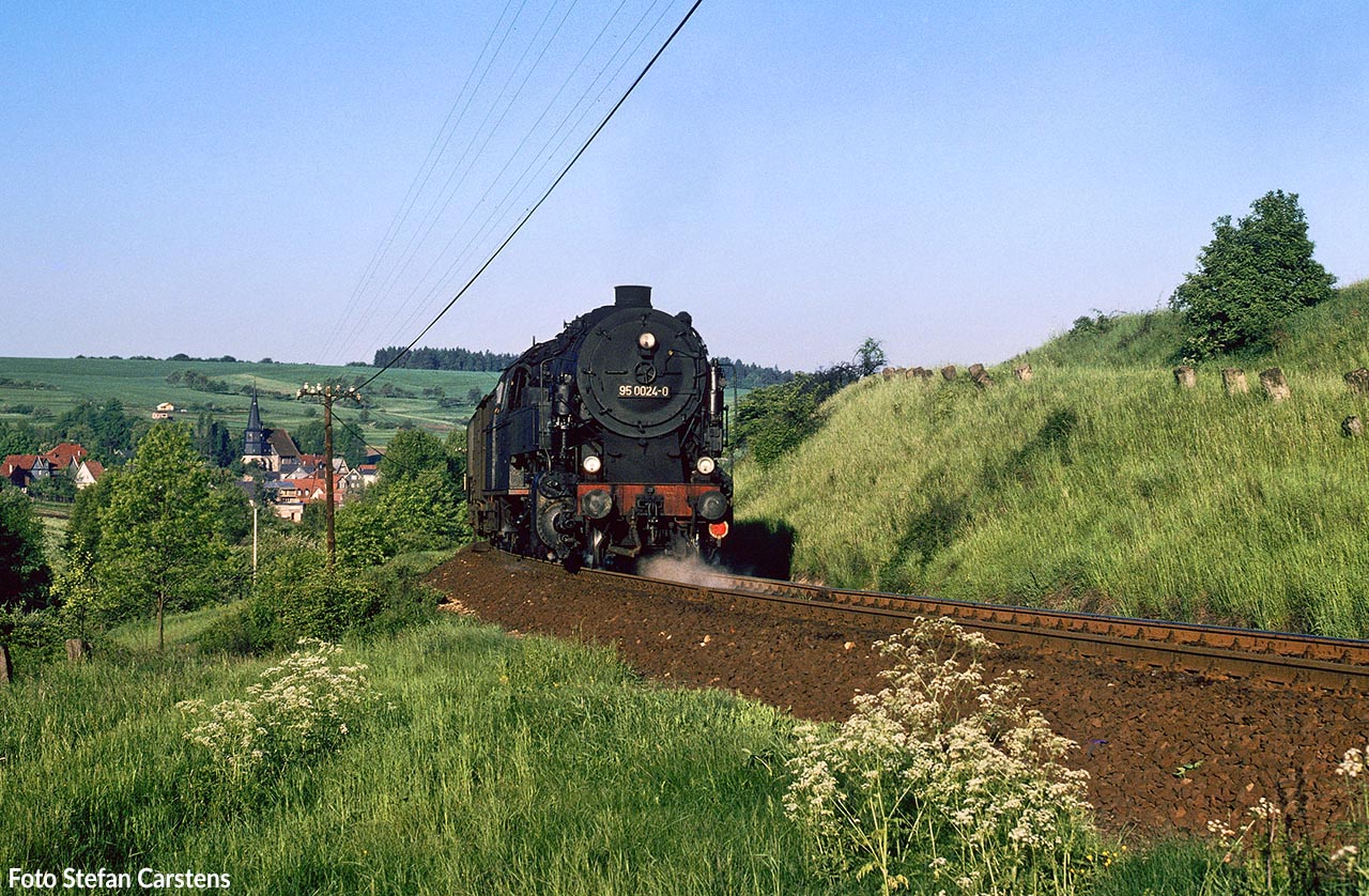 95 0024 als SLz am P 2600 Sonneberg – Eisfeld am 29. Mai 1979 bei Effelder.